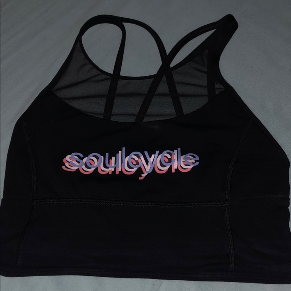 SOULCYCLE lululemon sports bra long line high neck